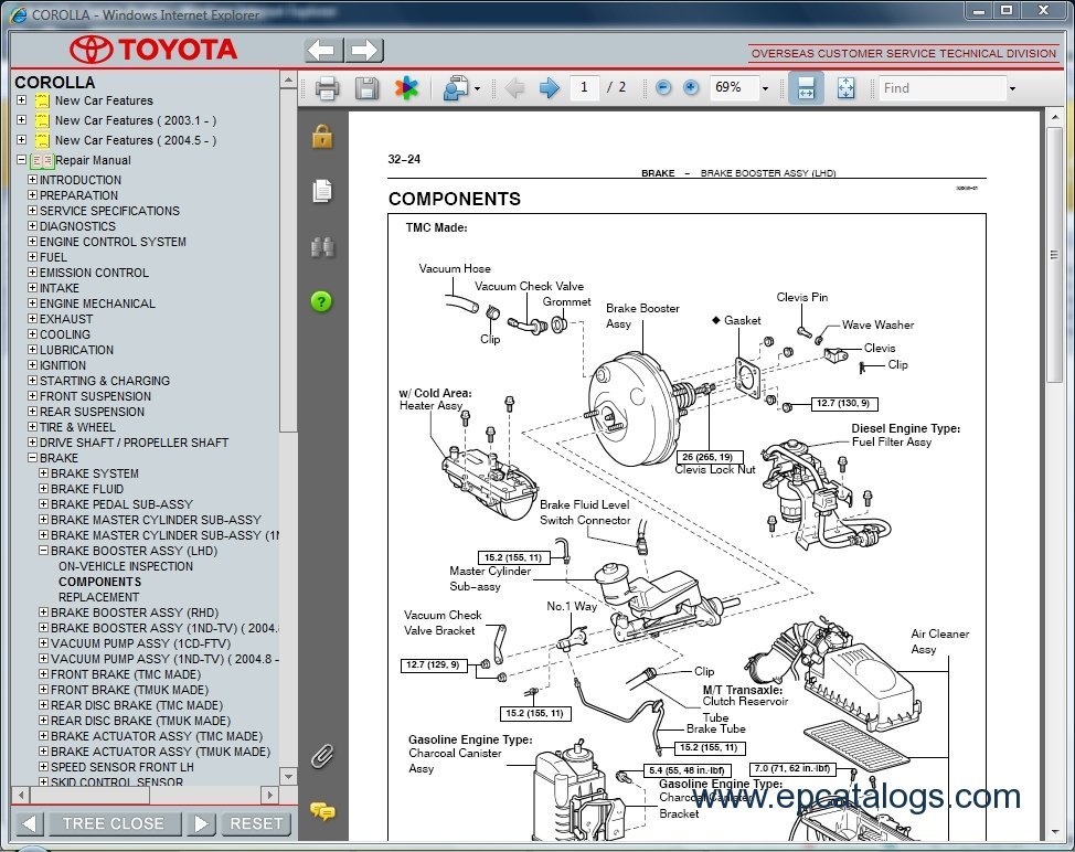 1996 Toyota Corolla Service Manual Download